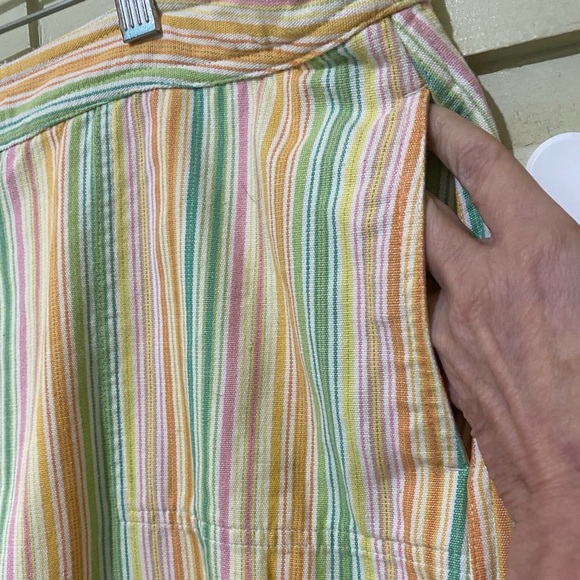 Christopher & Banks Womens Denim Rainbow Drawstring Skirt Skort Whimsical SZ 18W - Picture 10 of 13